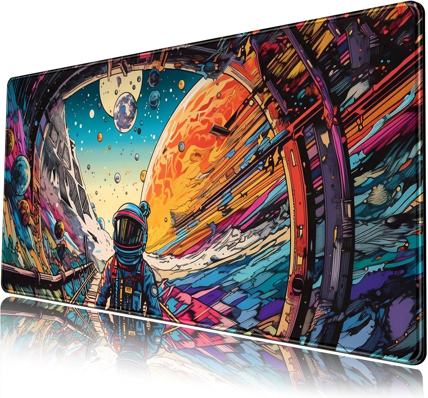 Large Space Scene Gaming Mouse Pad for Cosmic Adventures