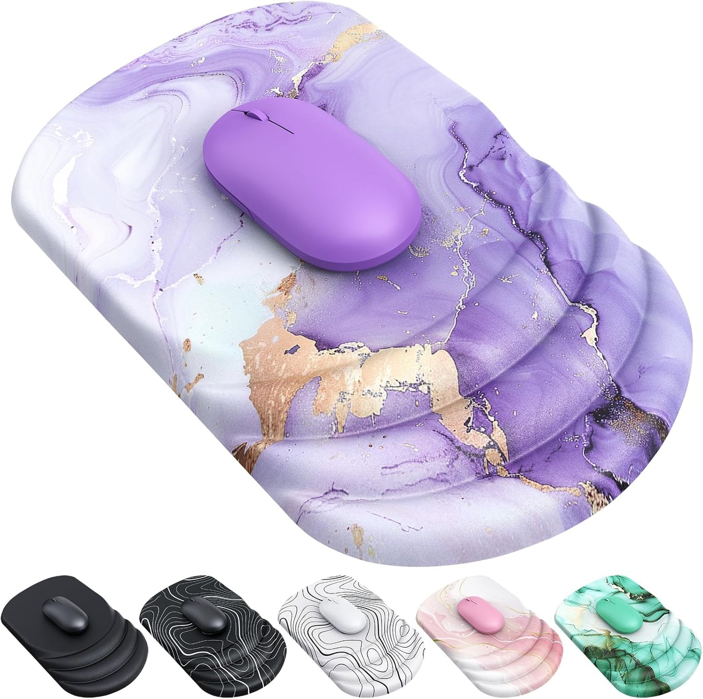 Ergonomic Memory Foam Mouse Pad Set - Relieve Wrist Pain!
