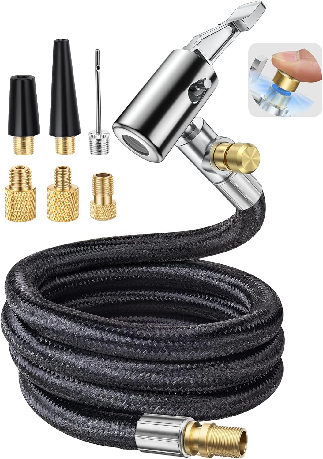 LUMITECO 33'' Air Hose 7-Pack - Effortless Tire Inflation!