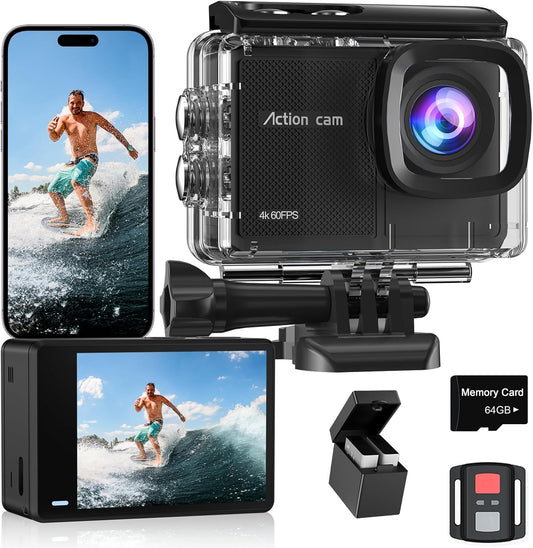 4K60FPS Waterproof Action Camera - Capture every thrilling moment!