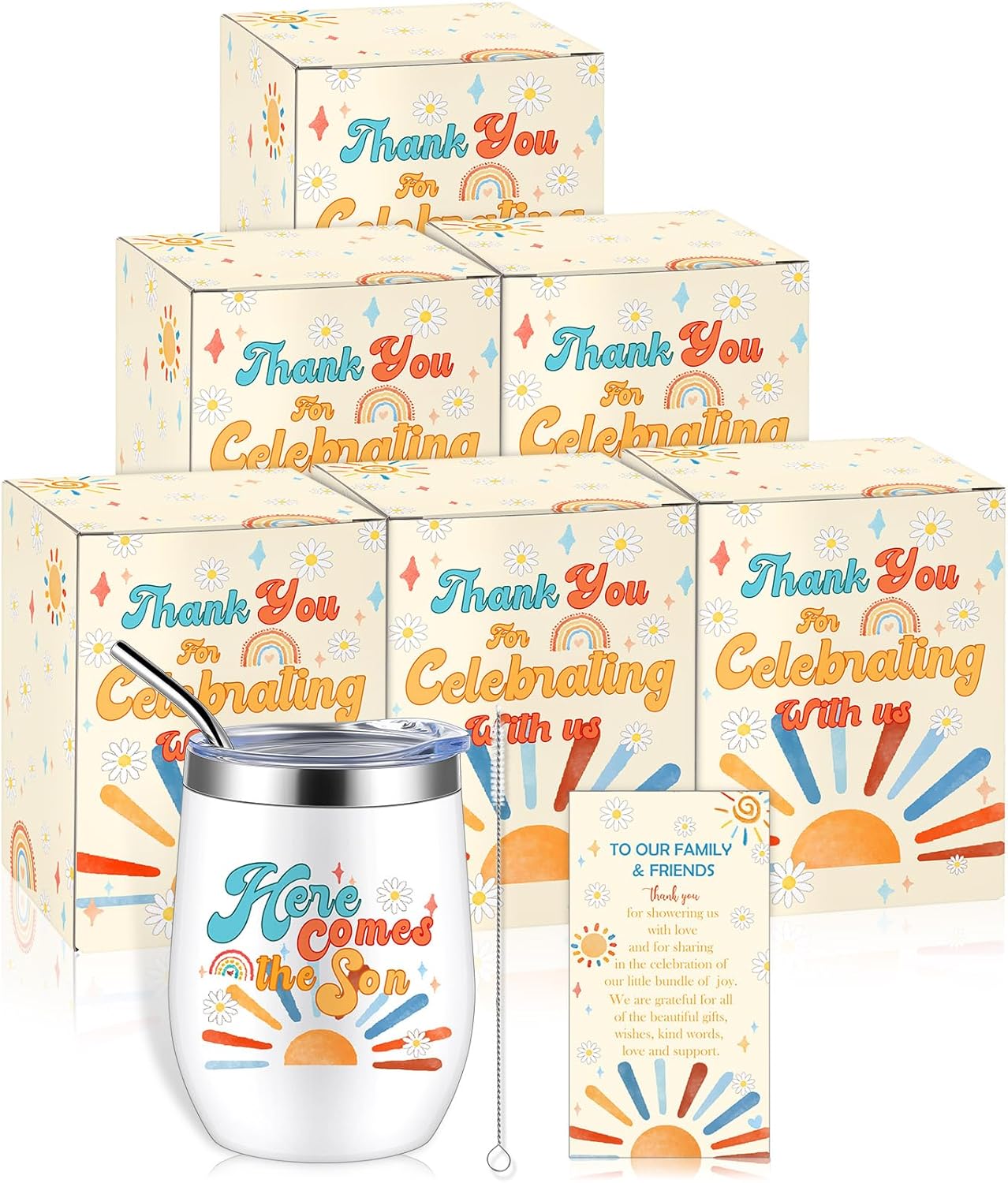 Hoolerry Baby Shower Game Prizes with Insulated Tumbler Set