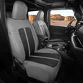 Jeep Wrangler Seat Covers 4Door JL Gray Black - Custom Fit Leather