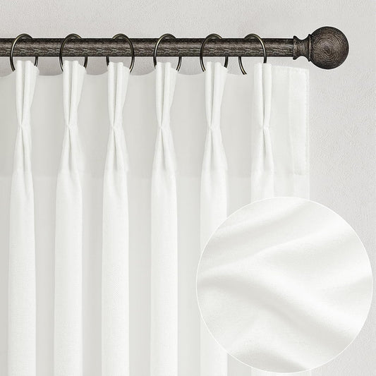 Cute Pinch Pleat Sheer Curtains for Small Windows 63 Inch