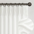 Pinch Pleated Solid White Sheer Curtains 96 in - Light Filtering