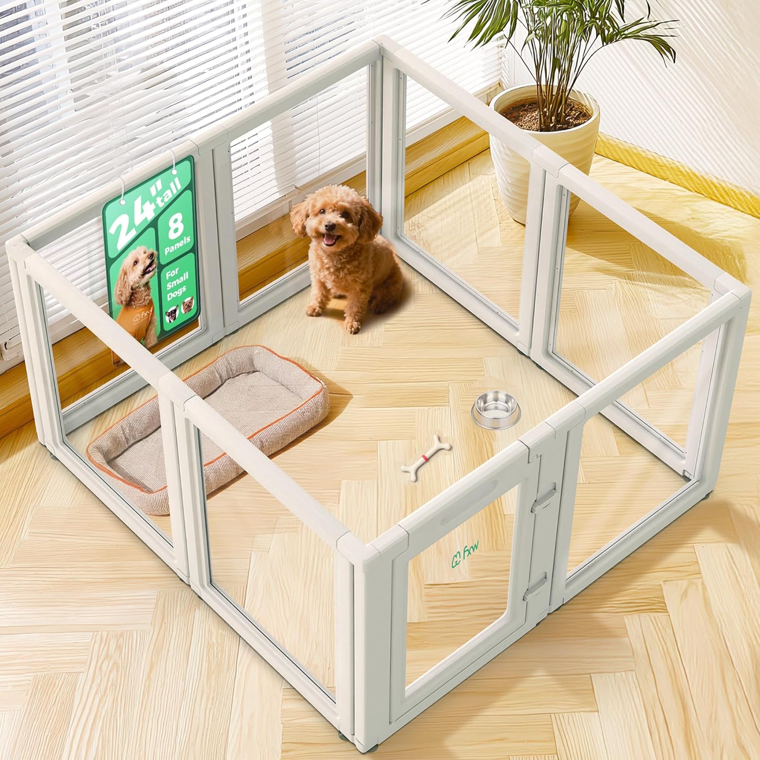 FXW AuraSpace Indoor Dog Playpen for Puppies and Small Dogs