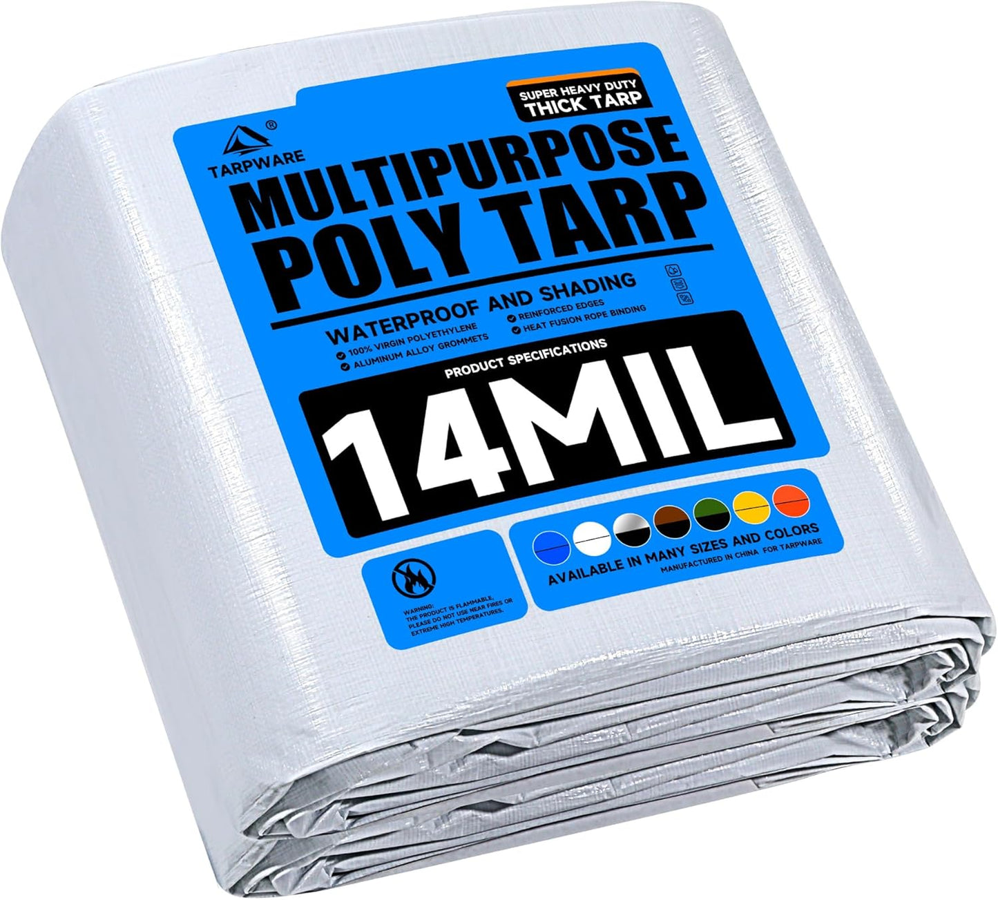 16ftx20ft Heavy Duty Waterproof Tarp for All Outdoor Needs