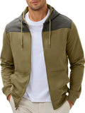 Men Zip Up Hoodie 2025 Patchwork Jacket - Warm Casual Layer