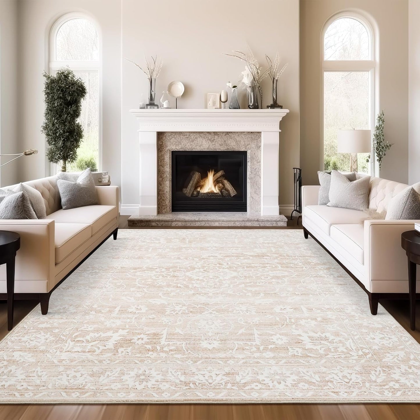 9x12 Area Rug for Living Room, Stain Resistant and Washable