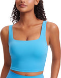Butterluxe Womens Square Neck Longline Sports Bra - Soft Light