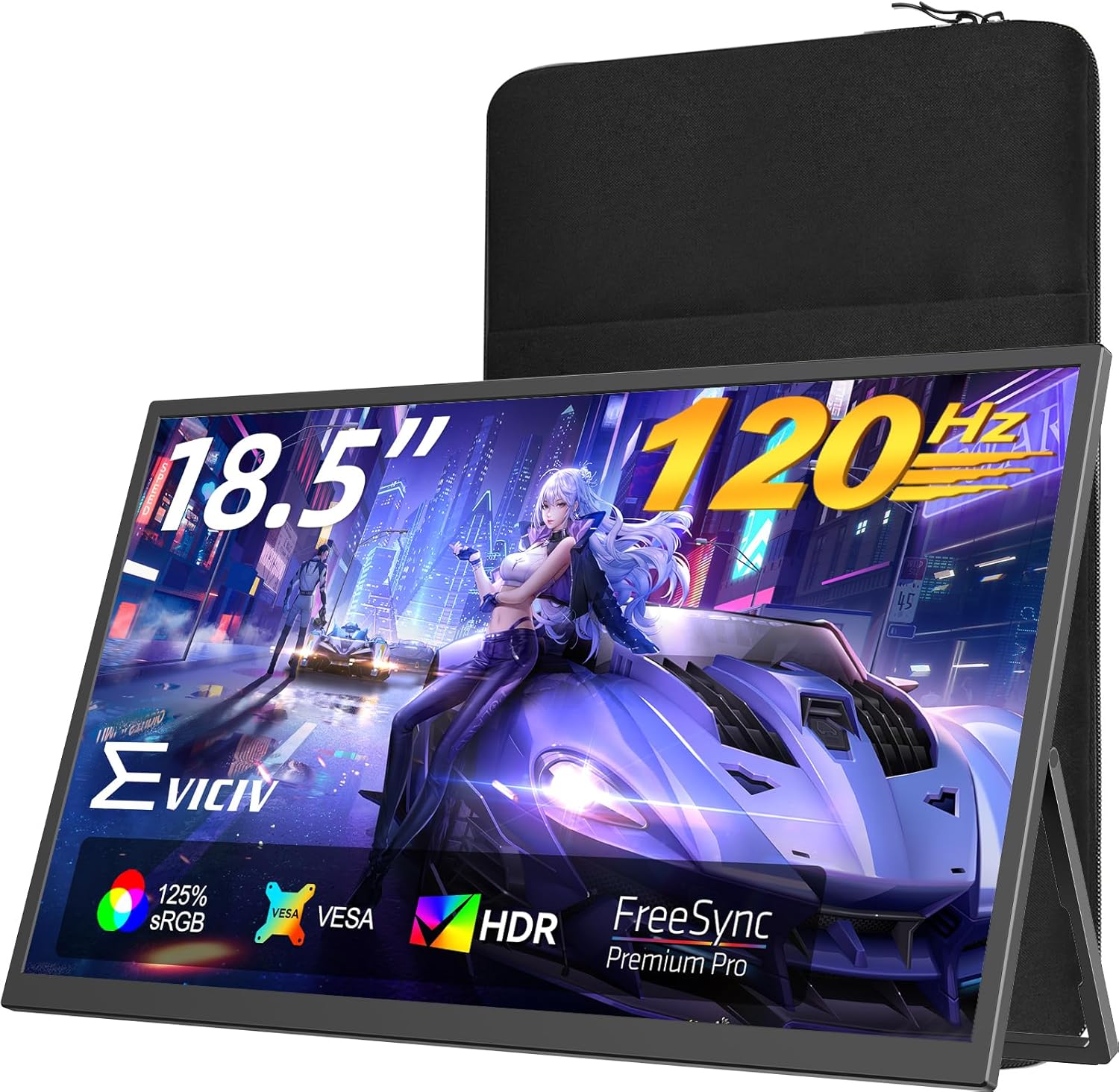 Portable Monitor 18.5 for Gaming with 120Hz Refresh Rate