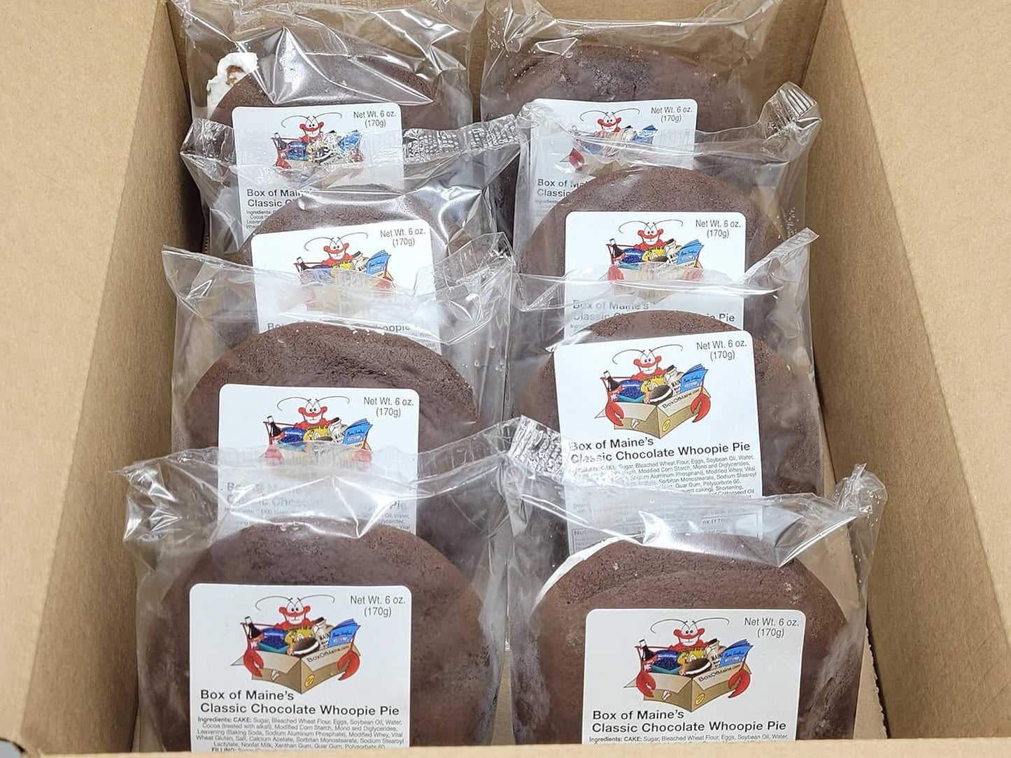 Maine Classic Chocolate Whoopie Pies - 8 Count Box of Treats