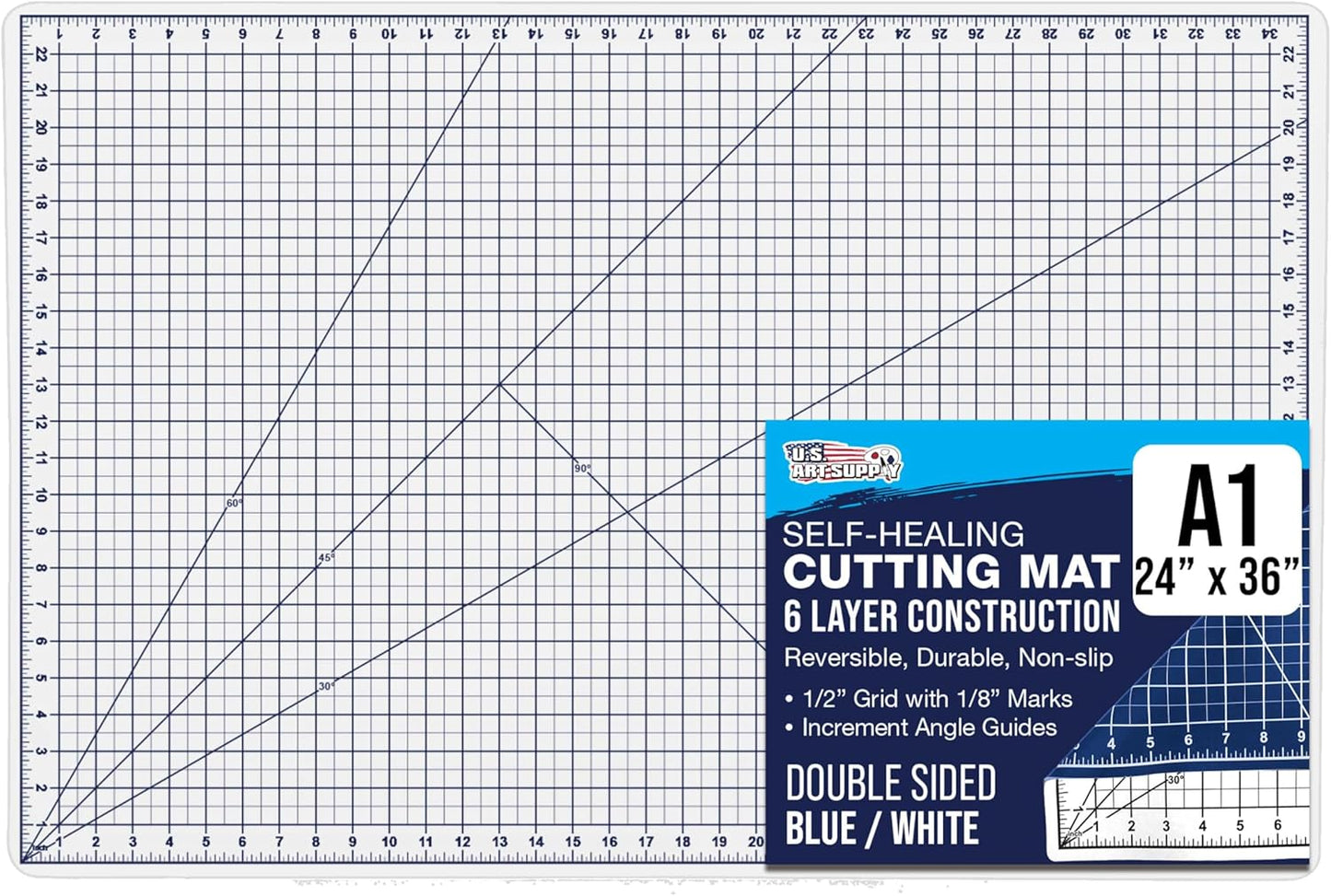 Self-Healing Cutting Mat 24in x 36in for Crafts and Sewing