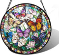 Stained Glass Window Hanging by Sun Catcher - Colorful Decor