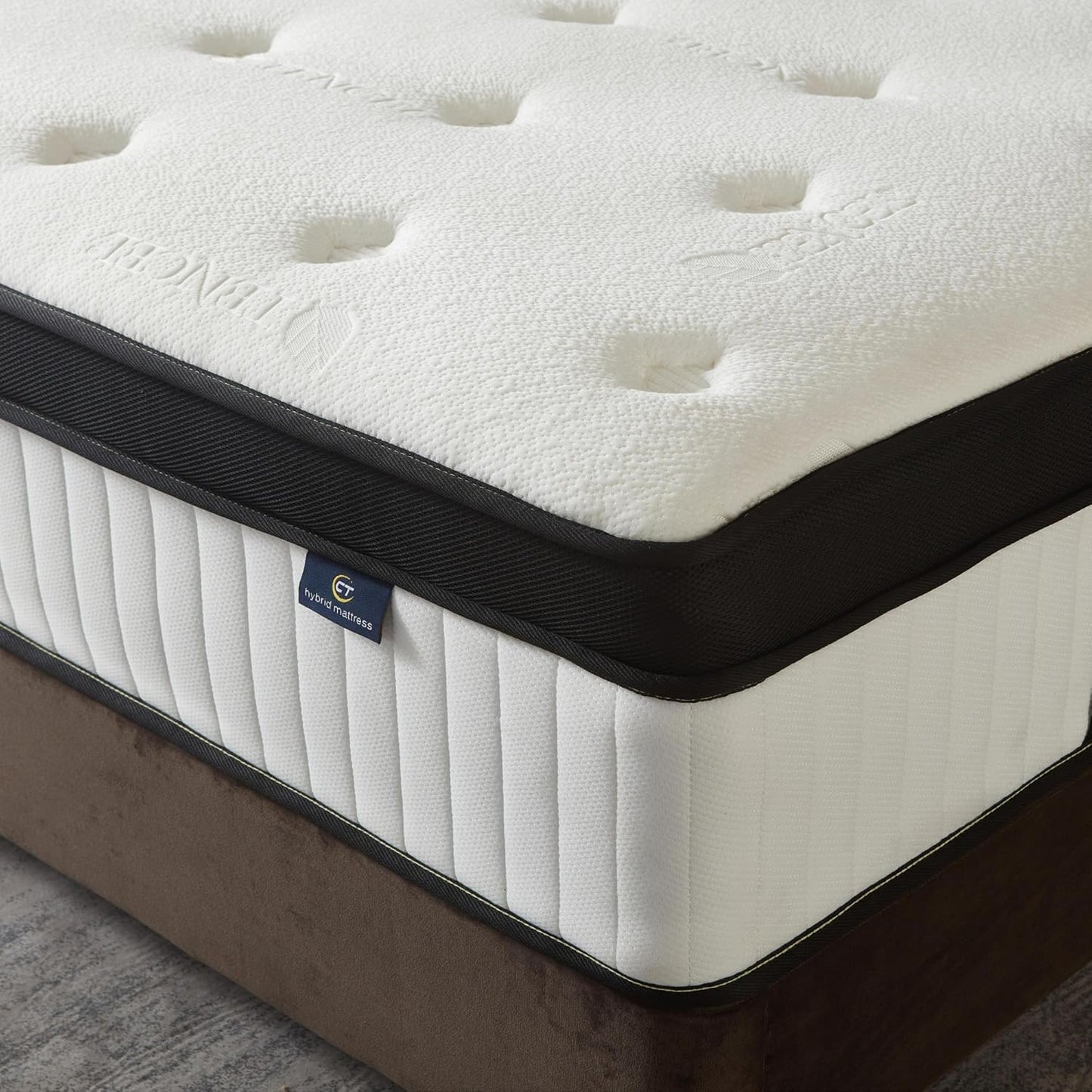 King Mattress Hybrid 12 Inch Soft Breathable Medium Firm Feel