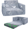 2-in-1 Glow-in-the-Dark Kids Sofa Bed - Comfy & Convertible!