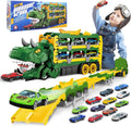 Dinosaur Toys for Kids 3-12 Transform Truck with 61.8in Track - Fun