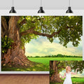 CSFOTO 10x7ft Huge Tree Backdrop Rural Scenery - Wedding & Picnic