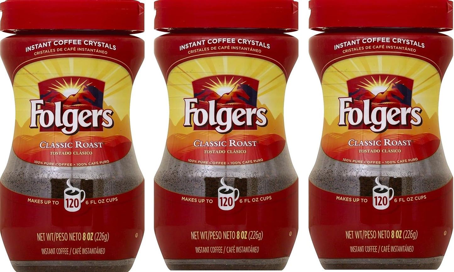 Bold Flavor: Folgers Classic Roast Coffee Crystals
