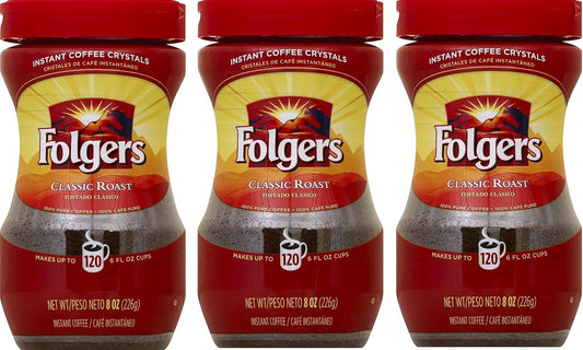 Bold Flavor: Folgers Classic Roast Coffee Crystals
