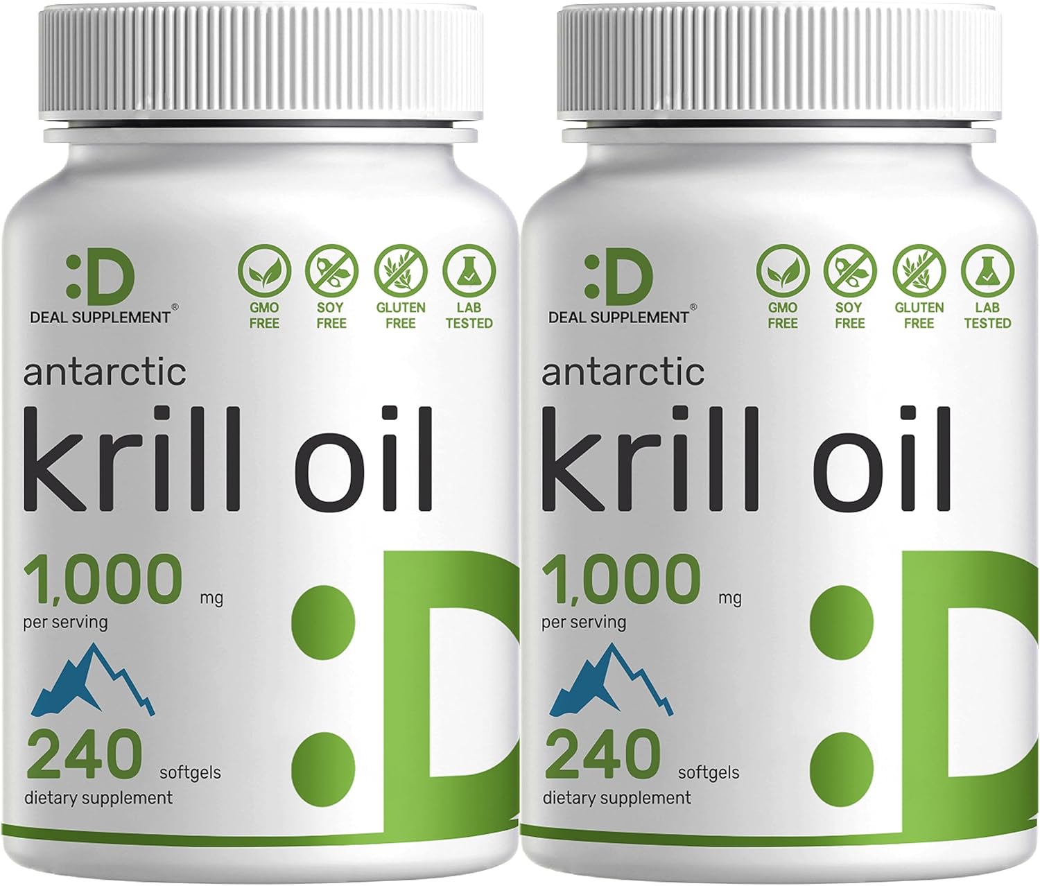Antarctic Krill Oil 2 Pack - 1,000mg Omega-3s Softgels