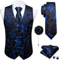 Men's Paisley Jacquard Vest Set - Versatile Wedding Waistcoat