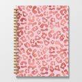 Pink Leopard Print Spiral Notebook Journal 5.5x8.3 - Portable Preppy
