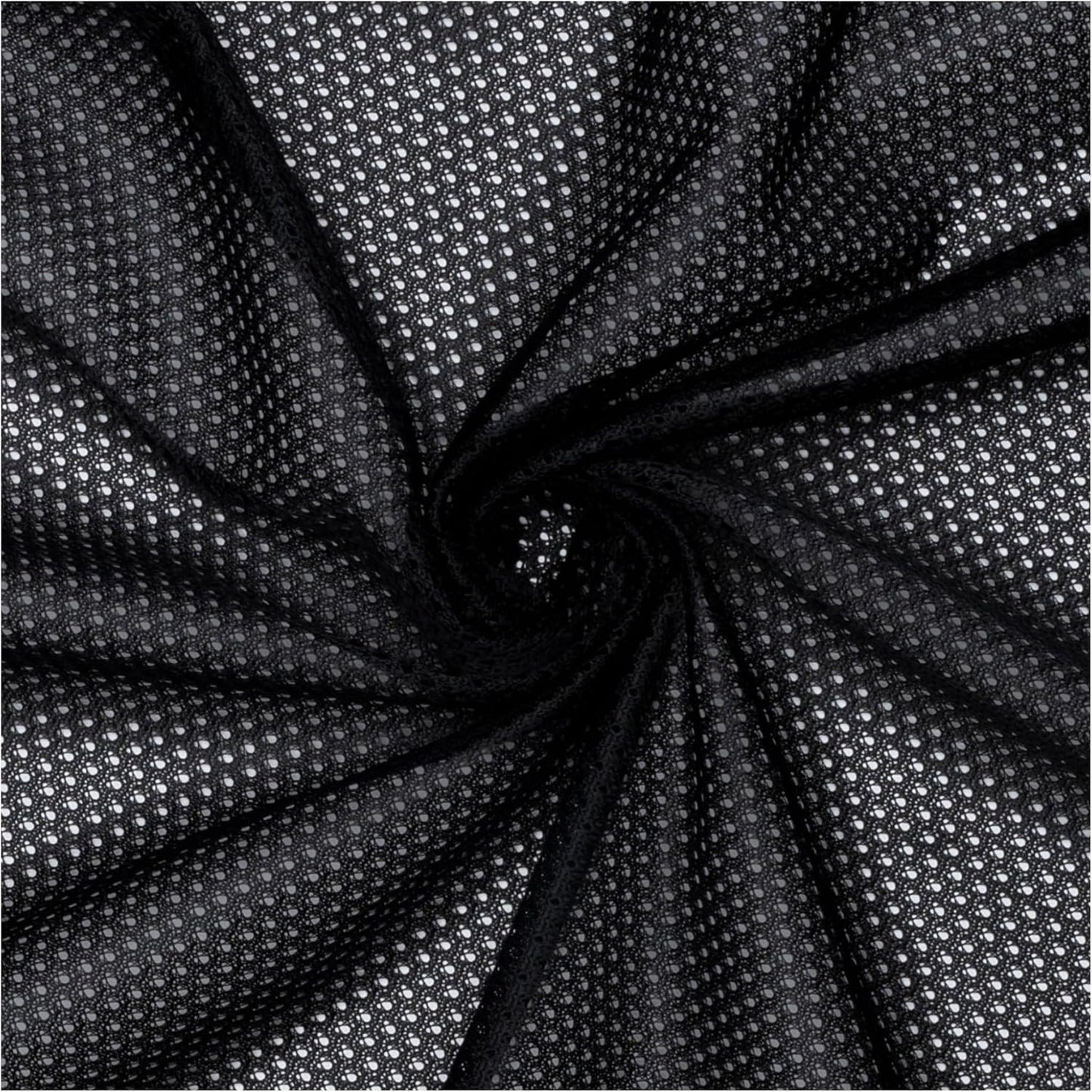 Pico Textiles 5 Yards Black Polyester Micro Mesh Jersey Fabric