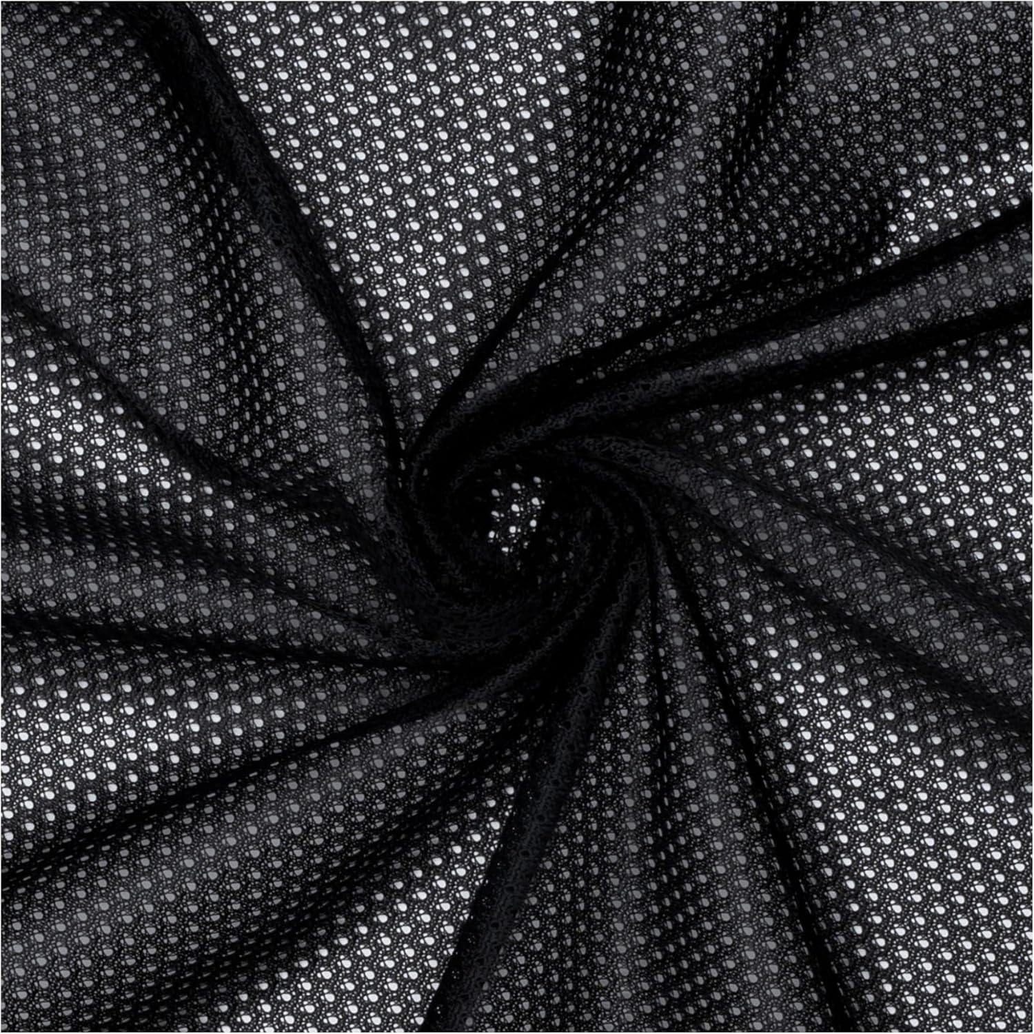 Pico Textiles 5 Yards Black Polyester Micro Mesh Jersey Fabric
