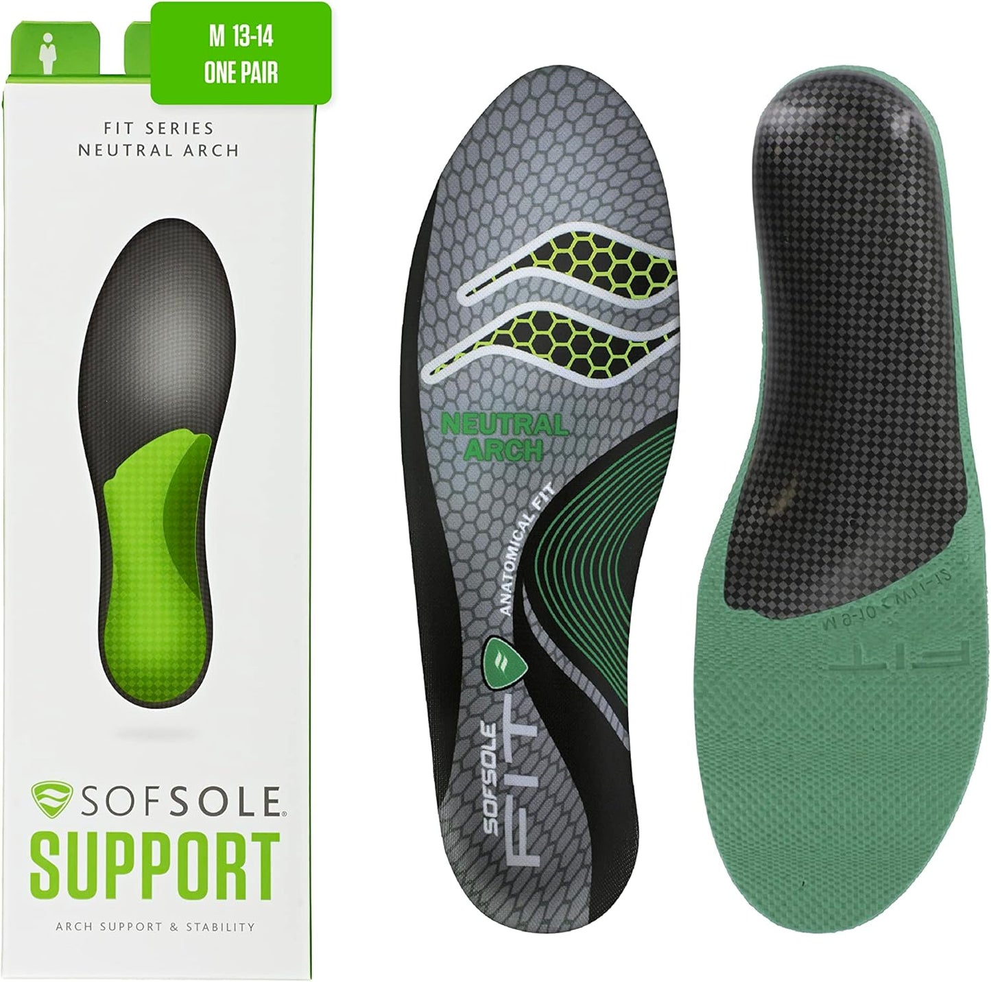 Sof Sole Insoles Unisex FIT Support Full-Length Foam Inserts
