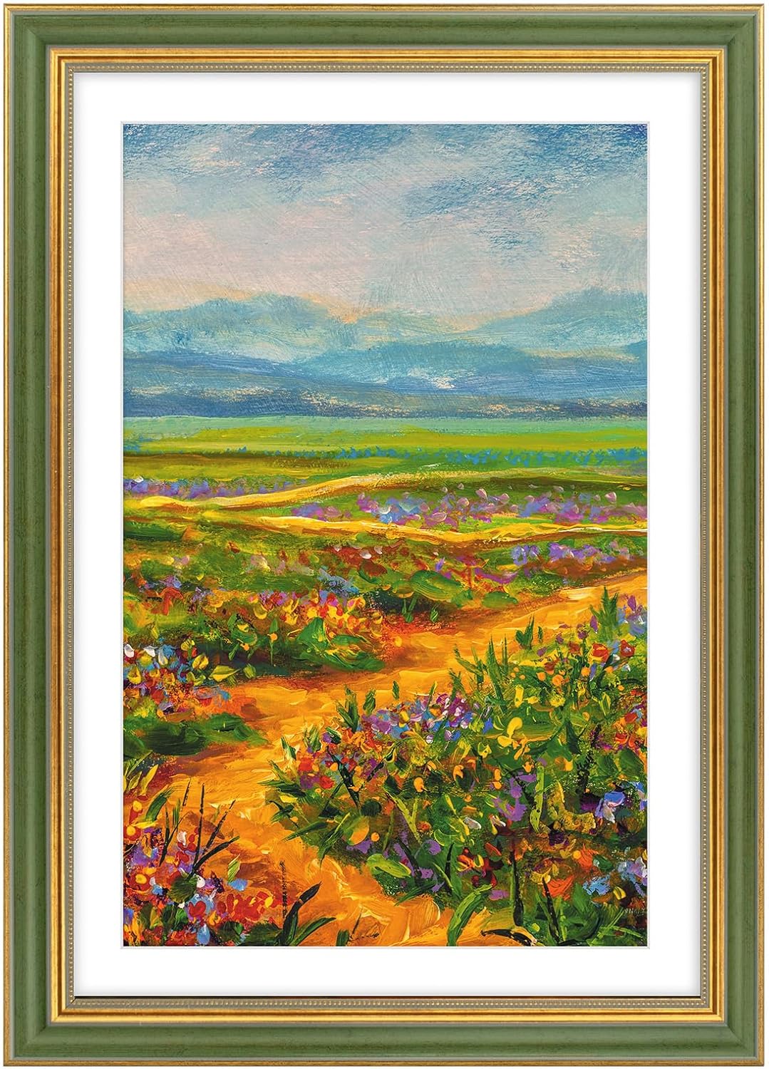 13x19 Ornate Picture Frame with White Mat for 11x17 Photos