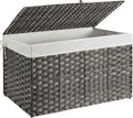 GREENSTELL Storage Basket with Lid, 42.3 Gallon Wicker - Large Storage