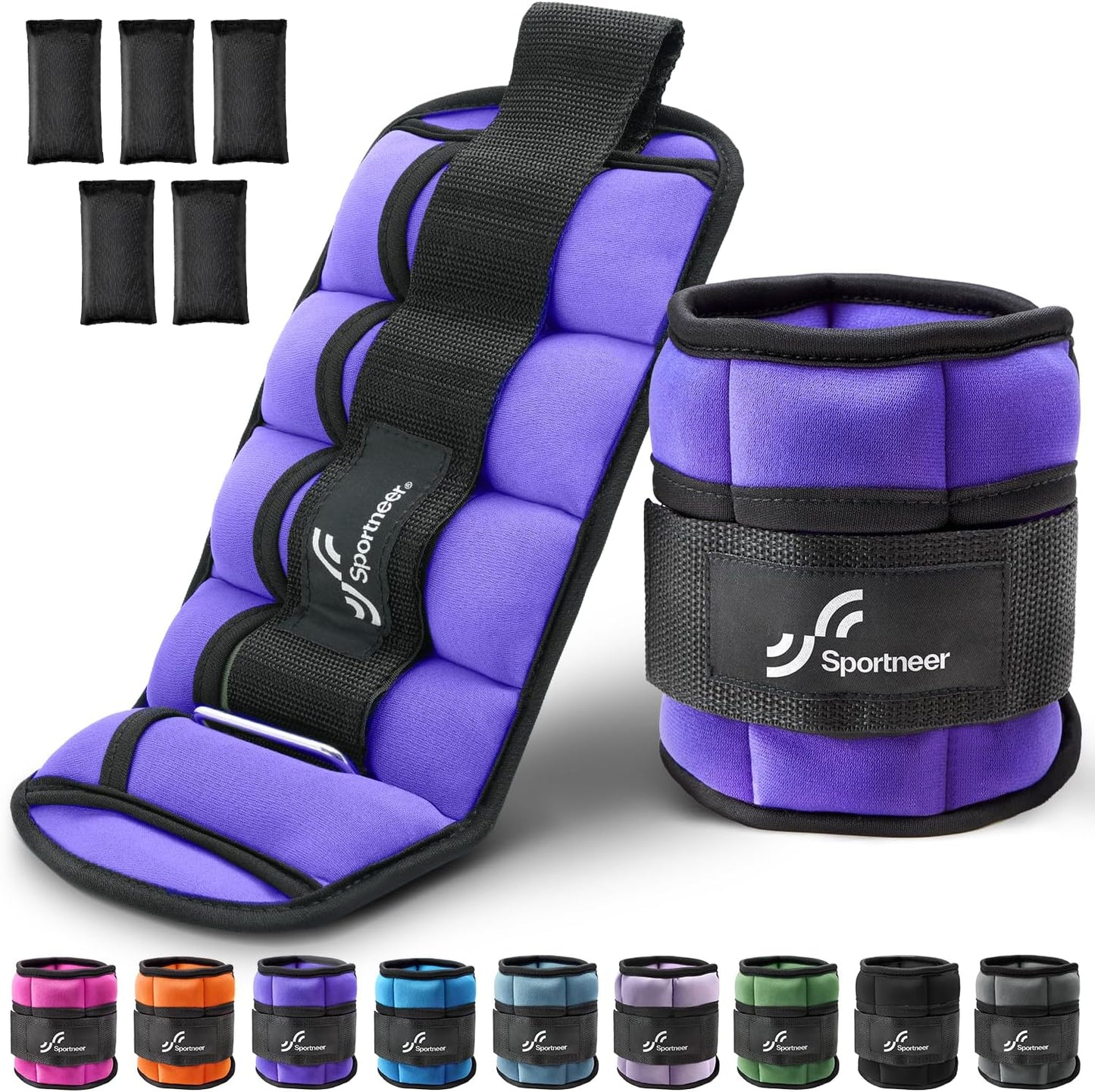 Sportneer Adjustable Ankle Weights for Strength Training and Fitness