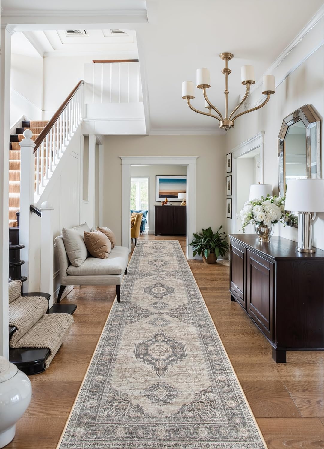 Lahome Oriental Hallway Runner Rug for Bedroom Entryway Soft