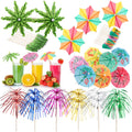 180 Pcs Tropical Cocktail Umbrellas Assortment