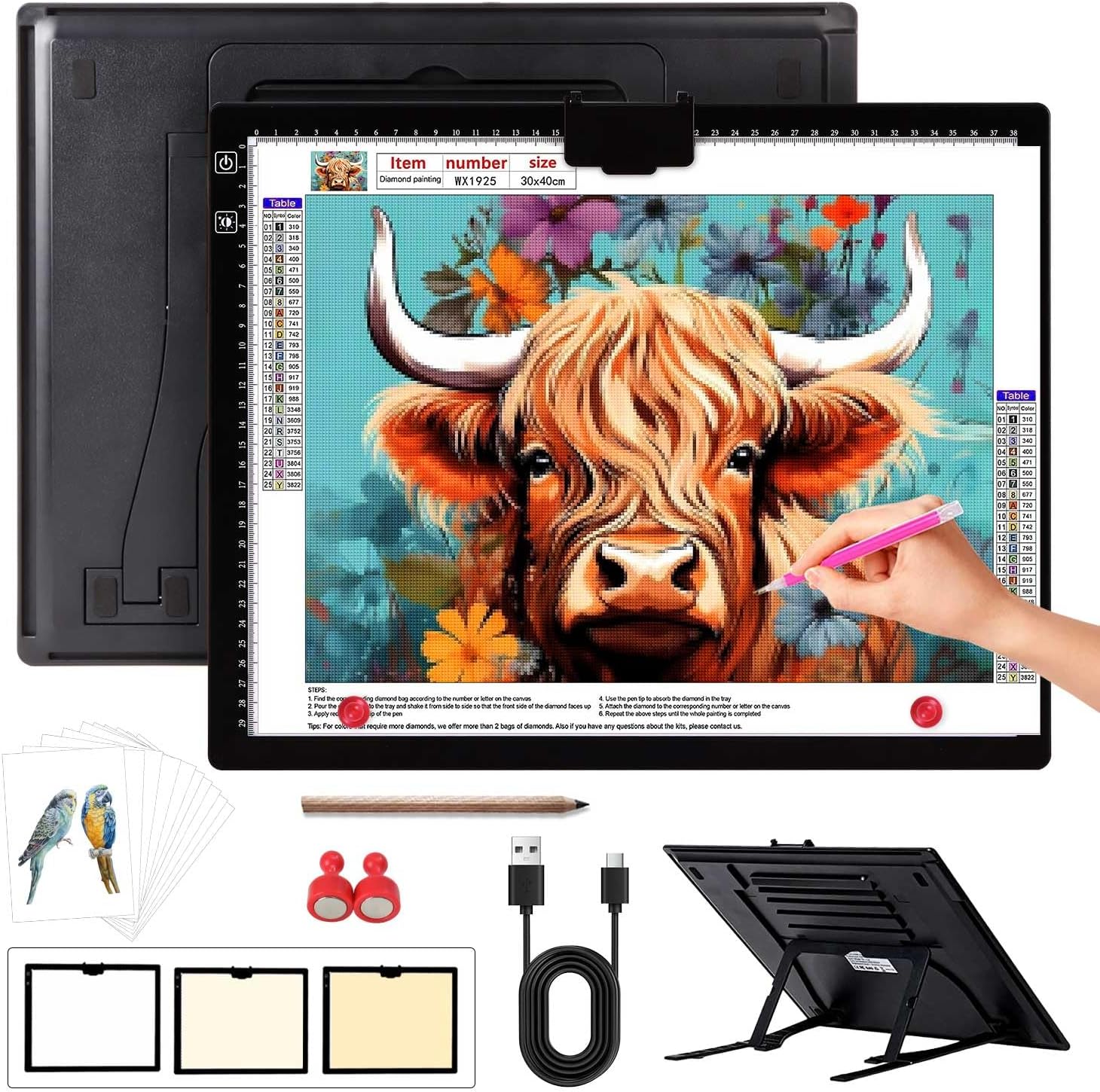 Rechargeable A3 Light Pad for Diamond Painting and Tracing