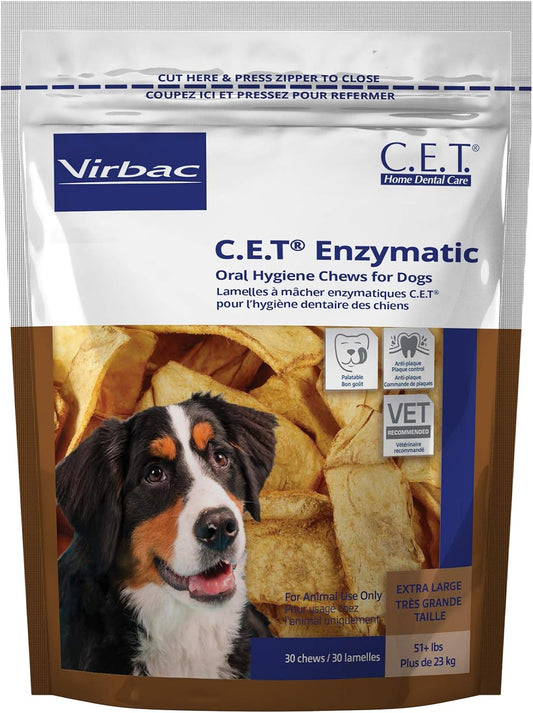 Virbac C.E.T. Enzymatic Oral Hygiene Chews for Large Dogs