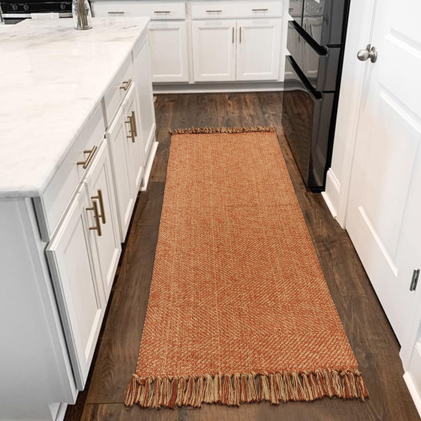 Collive Hand-Woven Reversible Washable Hallway Runner Rug