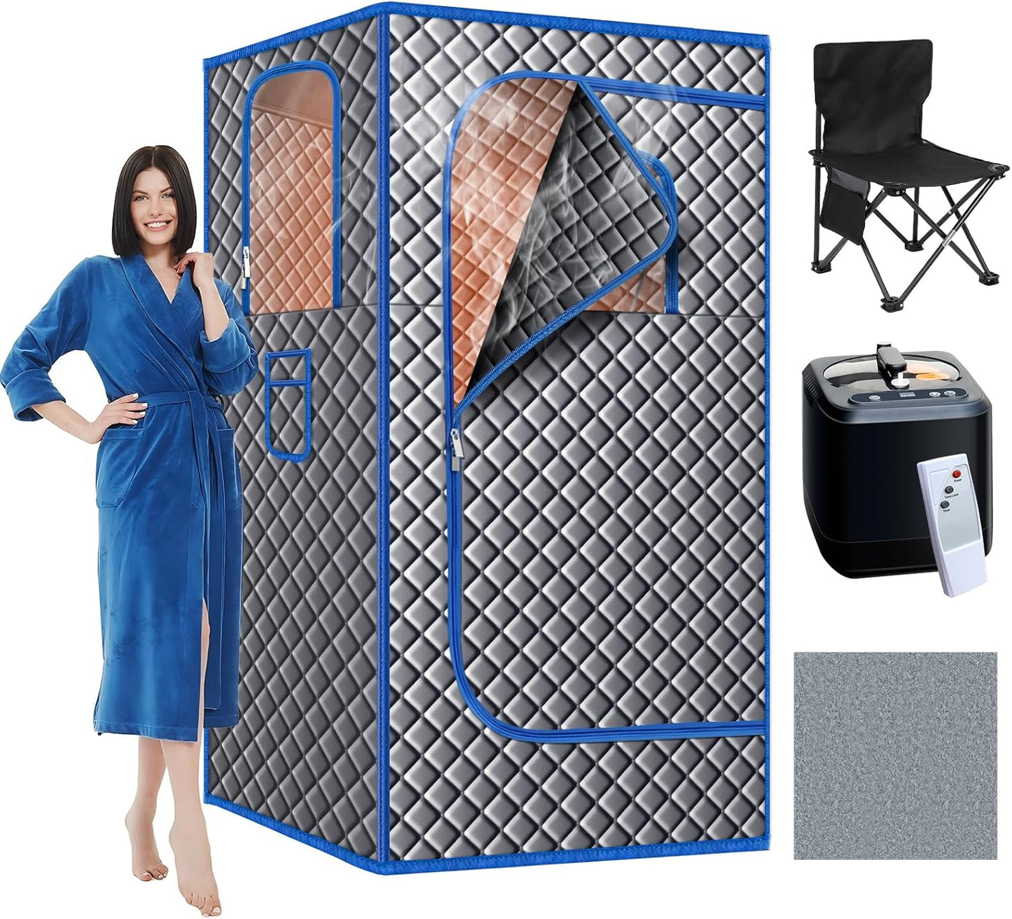 Portable Personal Home Sauna with 3L Steamer