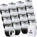 16 Pack Stainless Steel Wine Tumblers 12 oz Insulated Vacuum Wine Cups