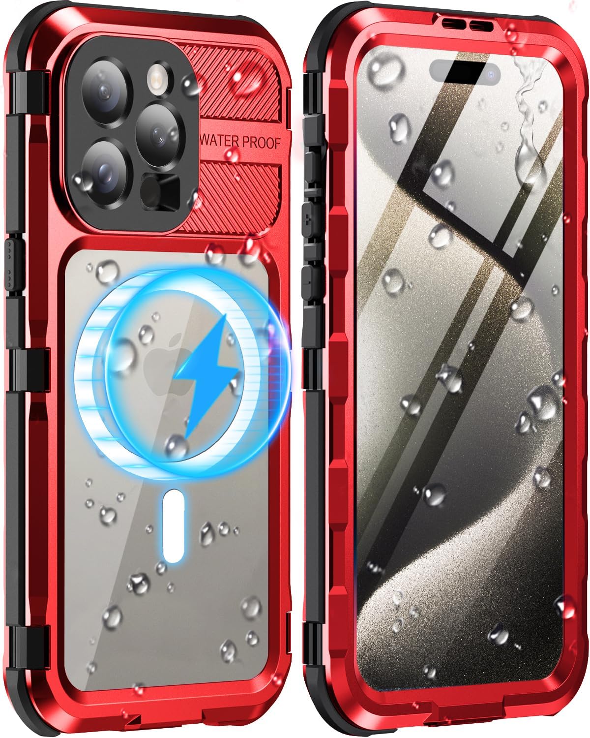 WIFORT Waterproof Case for iPhone 15 Pro Max - Heavy Duty Protection
