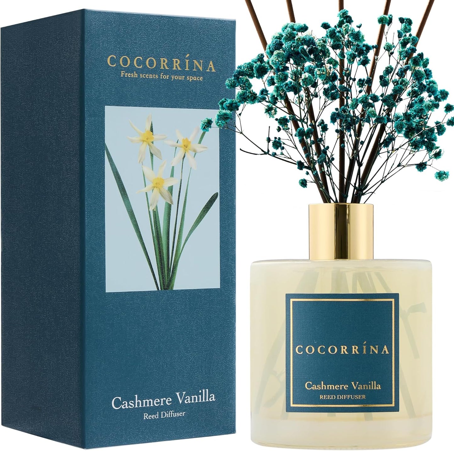 COCORRINA Reed Diffuser Cashmere Vanilla for Home Decor