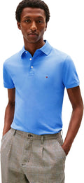 Tommy Hilfiger Mens Short Sleeve Polo Shirt - Organic Stretch Slim Fit
