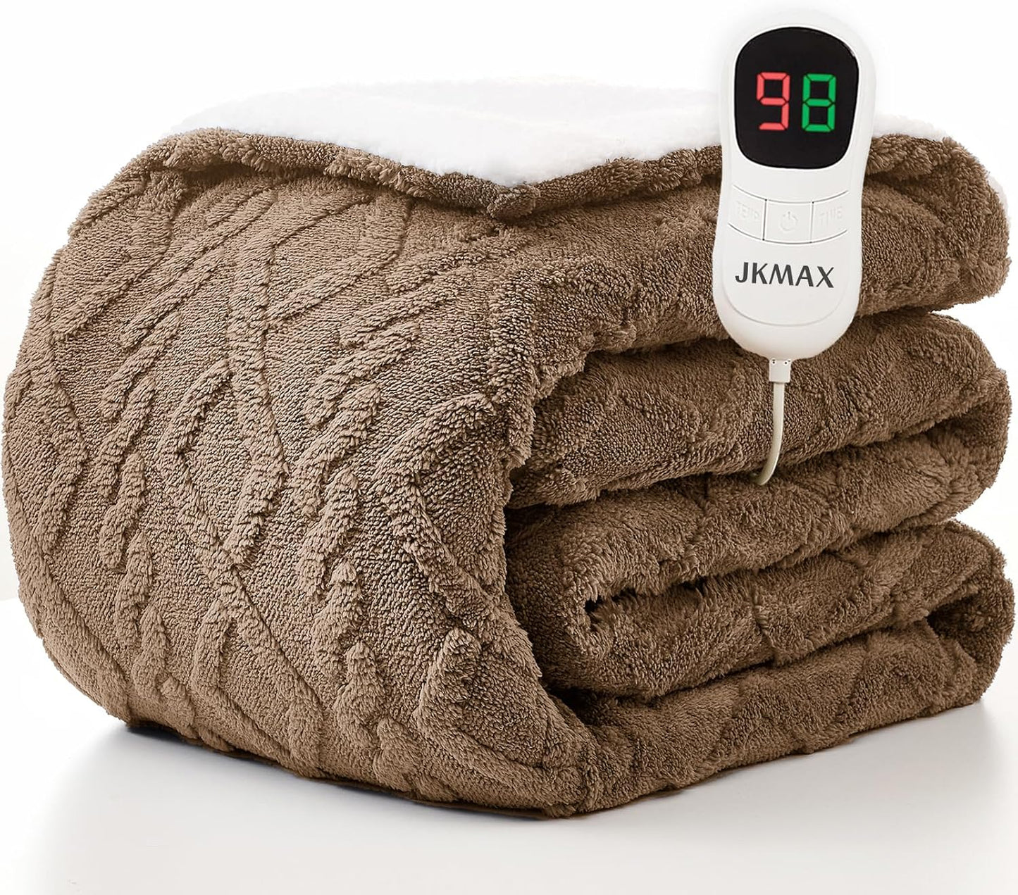 JKMAX Heated Electric Blanket Full Size for Ultimate Comfort
