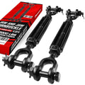 2 Pack 1/2x13.4 Heavy Duty Jaw and Jaw Turnbuckle - 2200 lbs Working