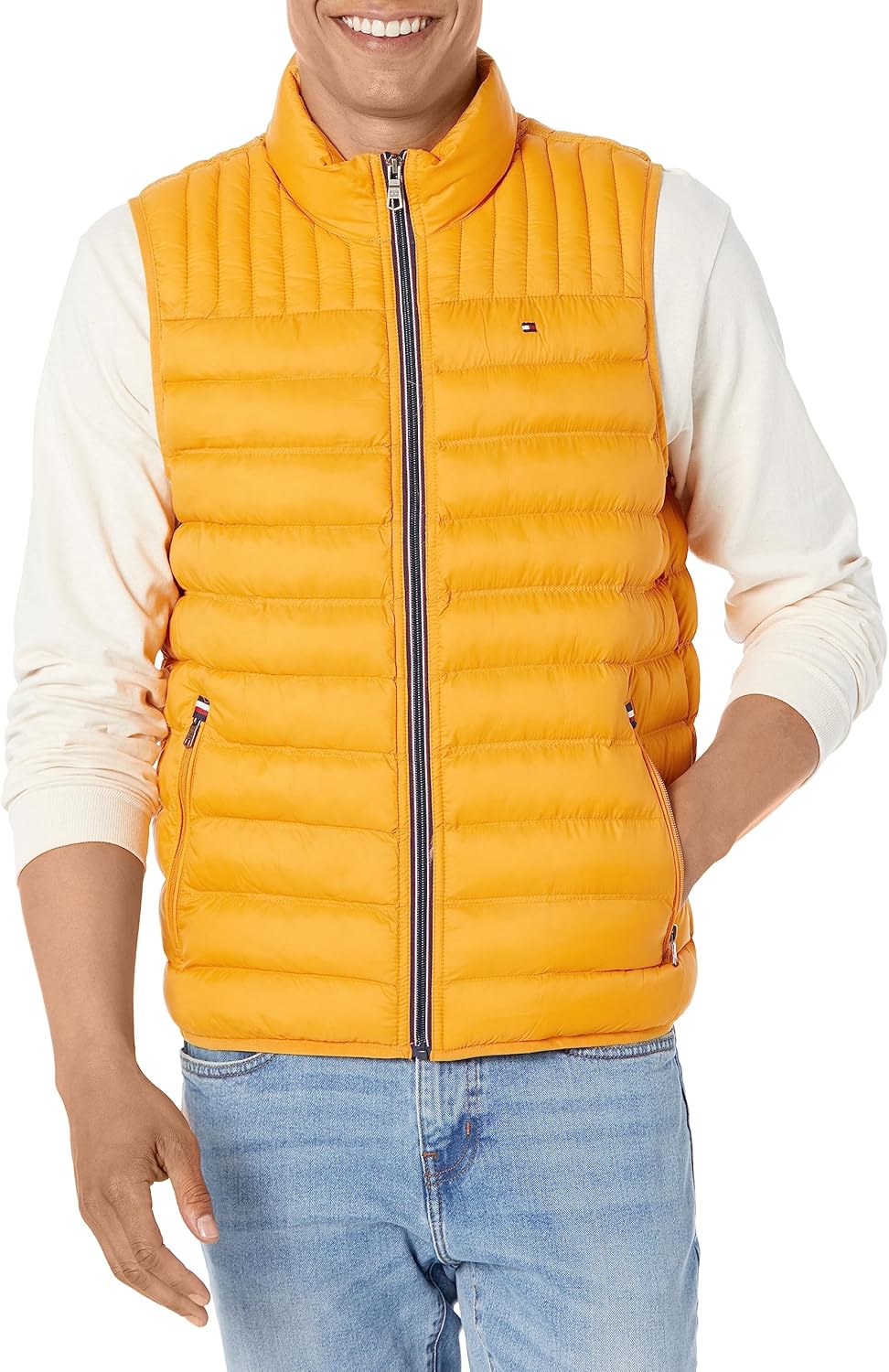Tommy Hilfiger Men's Lightweight Packable Puffer Vest Jacket