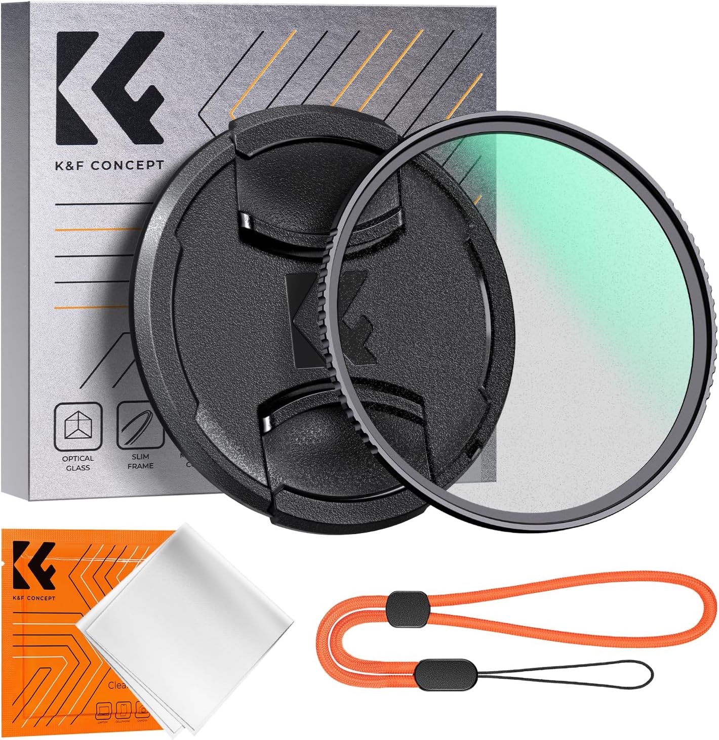K&F CONCEPT 67mm Black Diffusion 1/4 Filter for Cinematic Effects