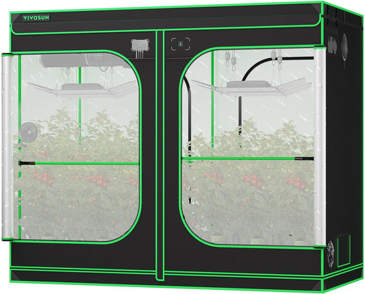 VIVOSUN P848 PRO Grow Tent: Thick Poles, High Reflective Fabric, Extra Hanging Bars - Ideal for Hydroponics!