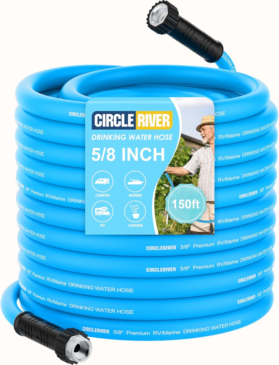 Premium 150FT RV Water Hose for Safe Drinking Water Use