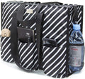 Utility Water Resistant Tote Bag with 13 Pockets - Durable, Upright