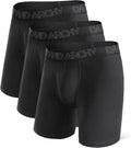 Mens Underwear Boxer Briefs Breathable Soft Moisture-Wicking - 8in